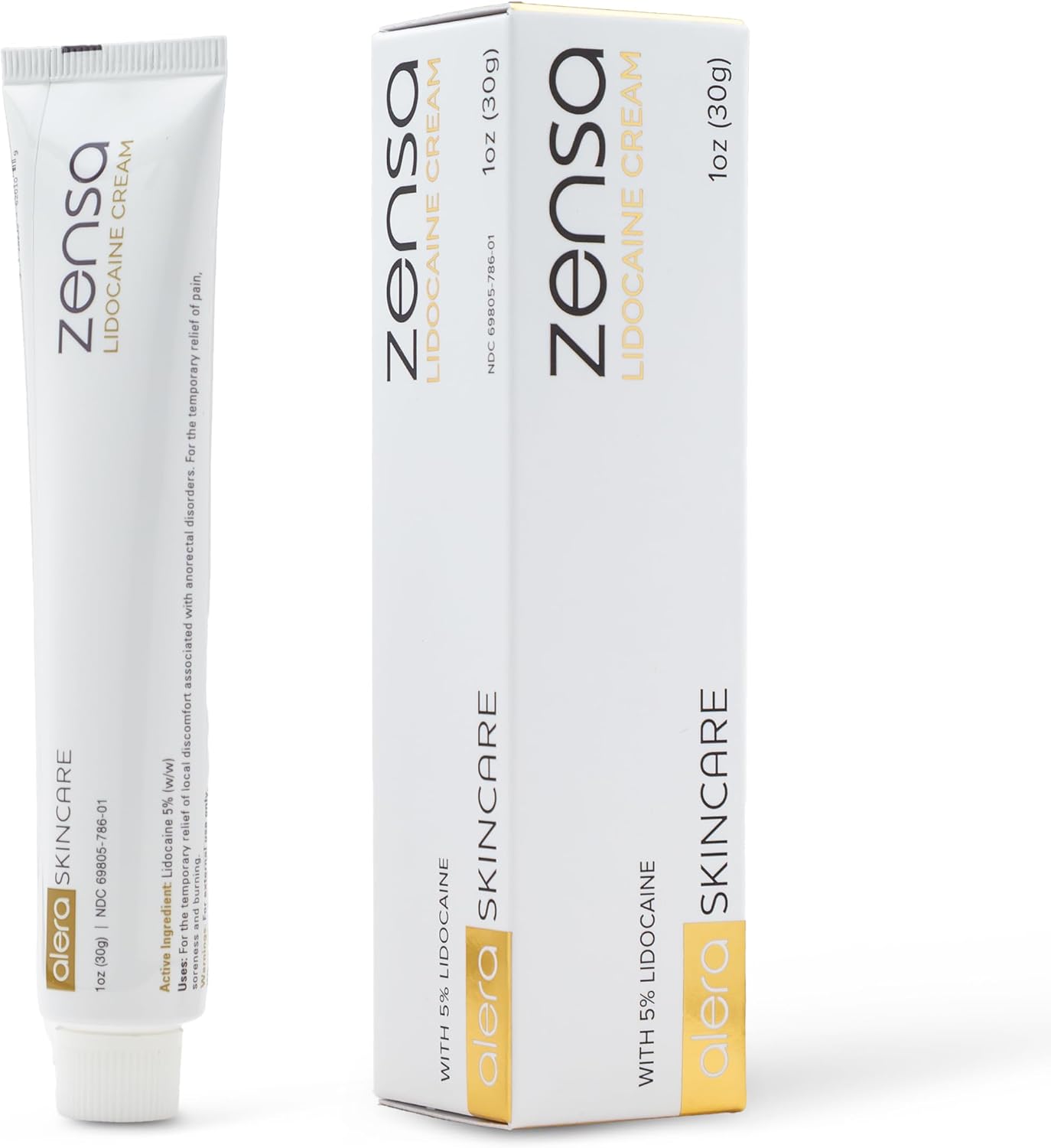 Zensa Numbing Cream 5% Lidocaine – Maximum Strength Topical Anesthetic with Vitamin E for Pain Relief from Hemorrhoids – Vegan